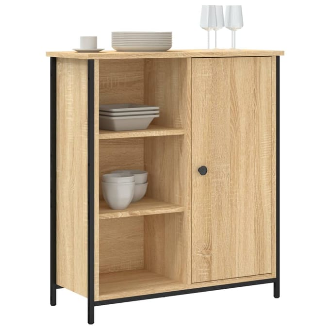 vidaXL Dressoir 70x30x80 cm bewerkt hout sonoma eikenkleurig