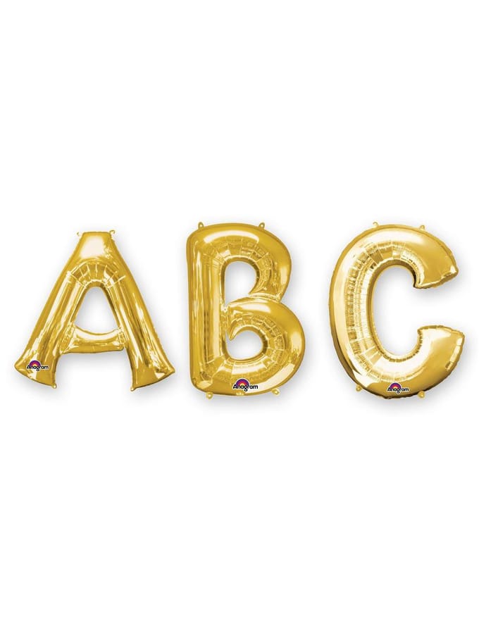 AMSCAN - Goudkleurige grote aluminium letter ballon - Goud