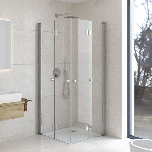 Kronenbach Tube folding corner shower EFTS L custom KB0020SP9R
