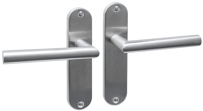 Intersteel Deurkruk Jura basic op schild ovaal 185x41mm blind rvs