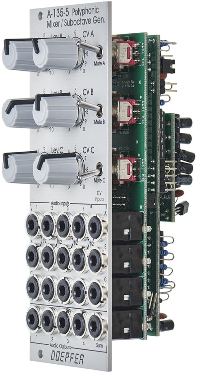 Doepfer A-135-5 Polyphonic Mixer - VCA modular synthesizer