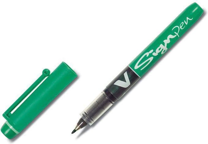 Boligrafo de tinta líquida Pilot V Sign Groen 0,6 mm (12 Stuks)