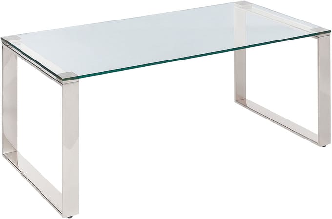 TILON - Salontafel - Zilver - Veiligheidsglas