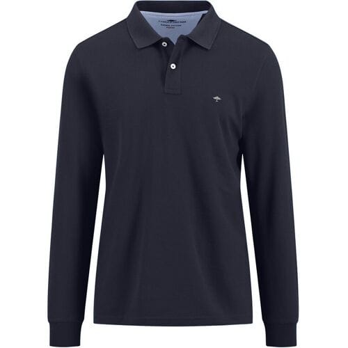 Fynch-Hatton Polo Uni Color Longsleeve Premium Supima Cotton Navy / male