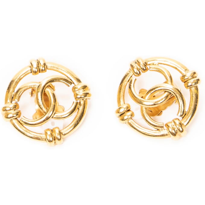 CC Round Clip On Earrings   oorbellen