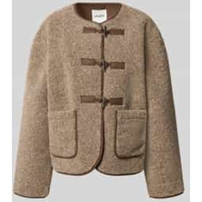 Relaxed fit teddyjack met klepzakken model 'Keisa'