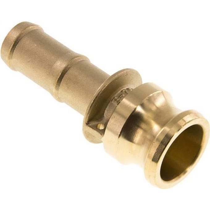 Camlock DN 20 (3/4'') Koppeling Messing met slangpilaar (19 mm) Type E MIL-C-27487