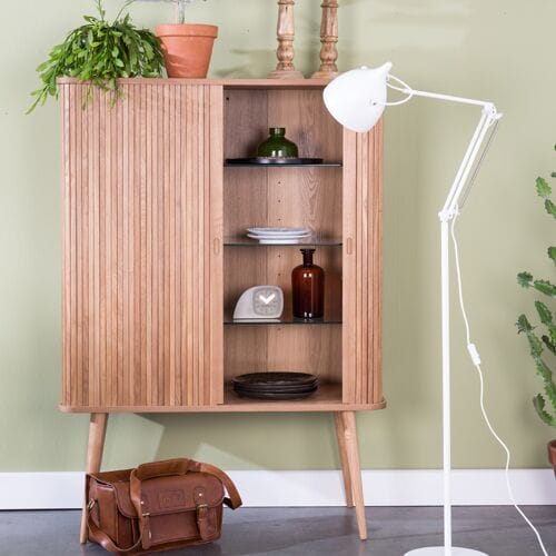Zuiver Barbier Kast/ Opbergkast Hout Naturel