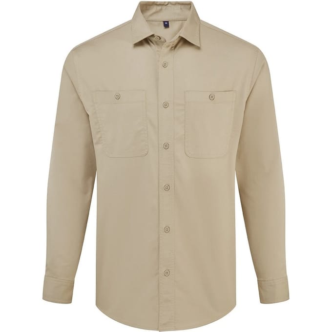 Premier Unisex Volwassenen Utility 2.0 Service Shirt (Khaki Groen)