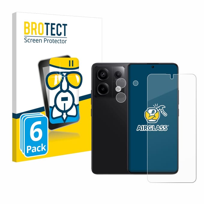 Screenprotector 6 Stuks voor Xiaomi Redmi Note 13 Pro 5G (Voor+Camera) Beschermglas transparant