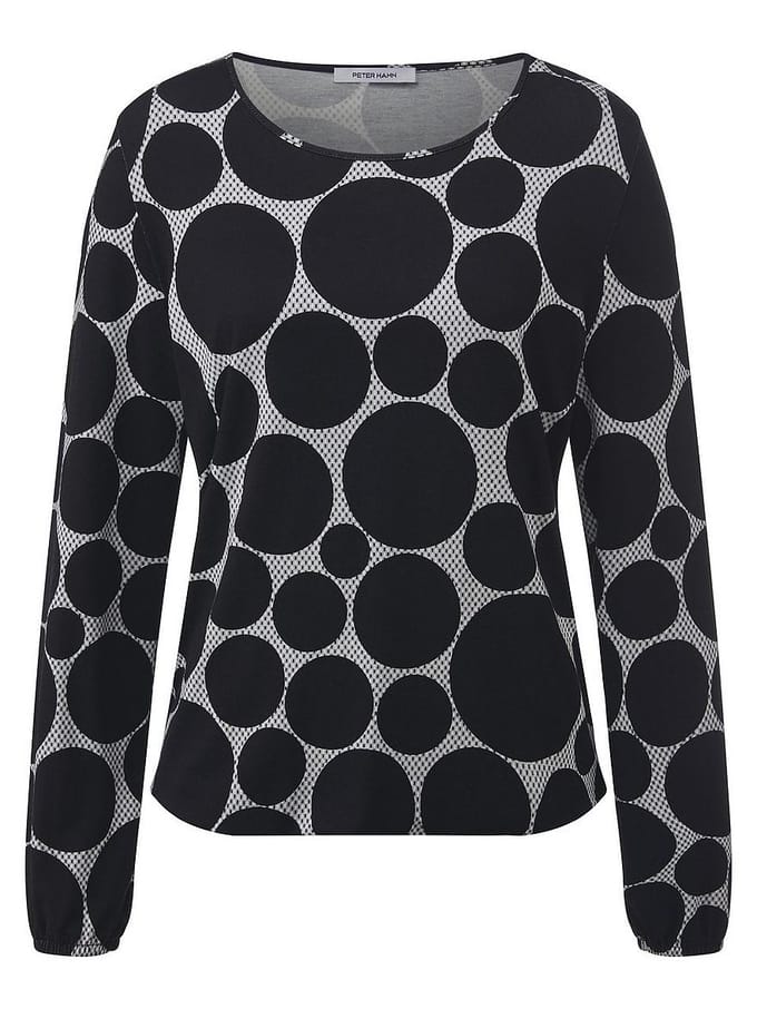 Shirt ronde hals Van Peter Hahn zwart