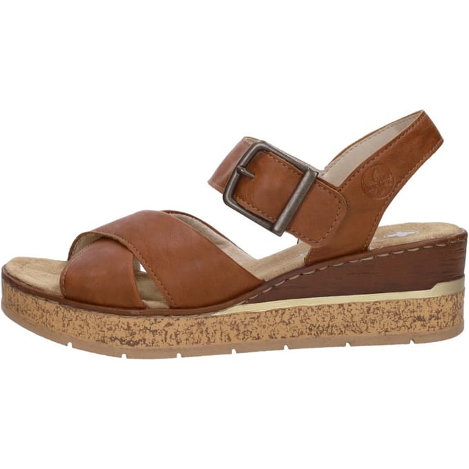 Rieker Sandalen Hak Sandalen Hak - Cognac - Maat 41