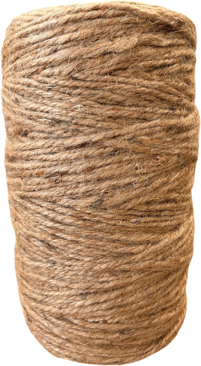 Jute Naturel – 225 meter – 4 mm – Touw - Spoel 3kg