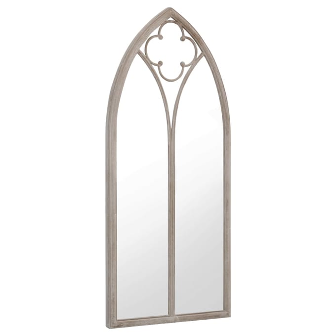 vidaXL - Tuinspiegel - 100x45 - cm - ijzer - zandkleurig