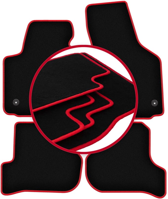 CARLUX-RED automatten voor: Seat Leon II hatchback (2005-2012)