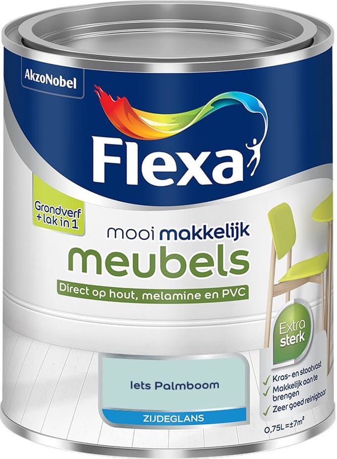 Flexa - Mooi Makkelijk Meubels Zijdeglans - Iets Palmboom - Mengverf - 750 Ml