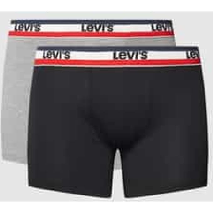 Levi's Brief Boxershorts 2-Pack Zwart Grijs - Maat S - Heren