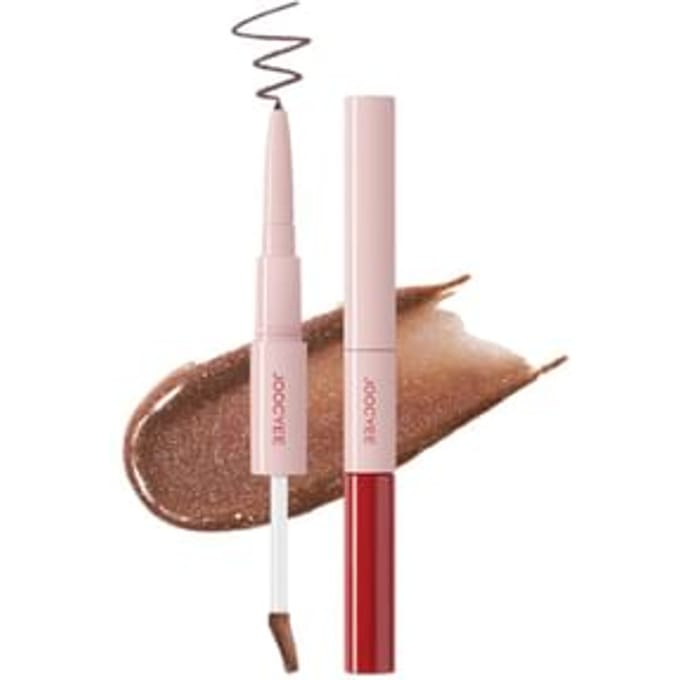 JOOCYEE - Plump & Glossy Dual Lip Combo - 3 Colors #02 Coffee Sugar - 0.13g + 2.3g