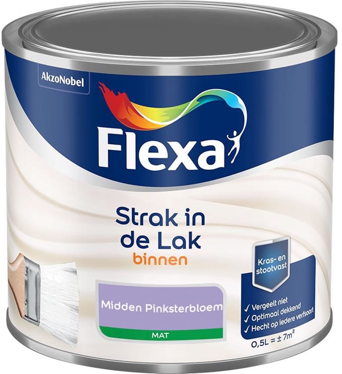 Flexa - Strak In De Lak Binnenlak Mat - Midden Pinksterbloem - Mengverf - 500 Ml