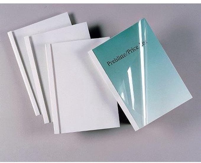 GBC Thermische omslag A4 - 4mm - transparant/wit - 100 stuks