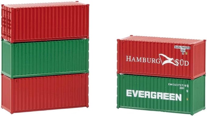 H0 Containers - Modelbouw Onderdelen - Diorama Inrichting - Schaalmodel Set - 20 Voet - Divers