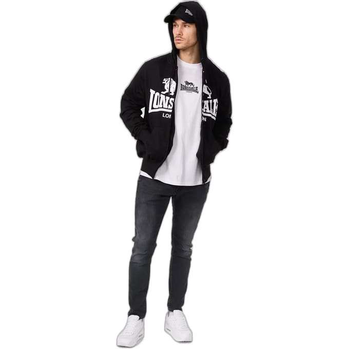 Lonsdale Krafty hoodiejack met ritssluiting, slank model