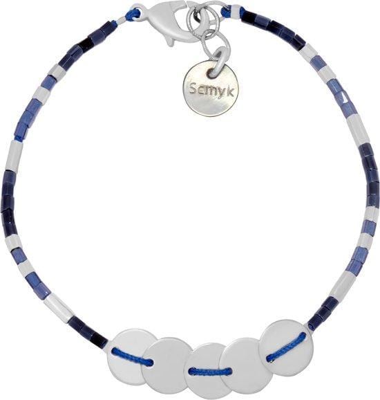 Scmyk armband BS-255 A Inky Hue zilverkleurig