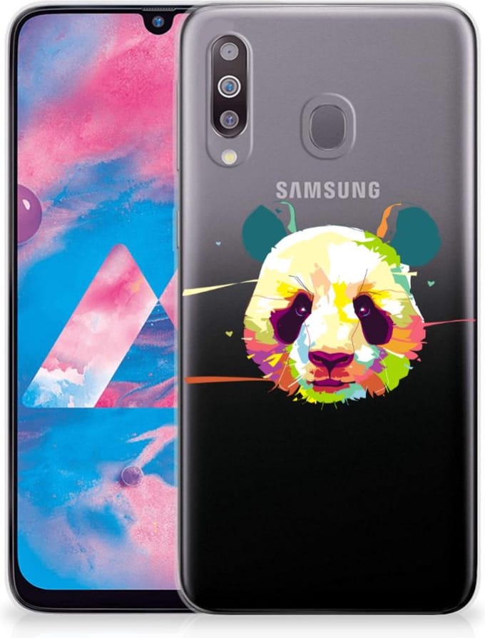 Samsung Galaxy M30 Telefoonhoesje met Naam Panda Color