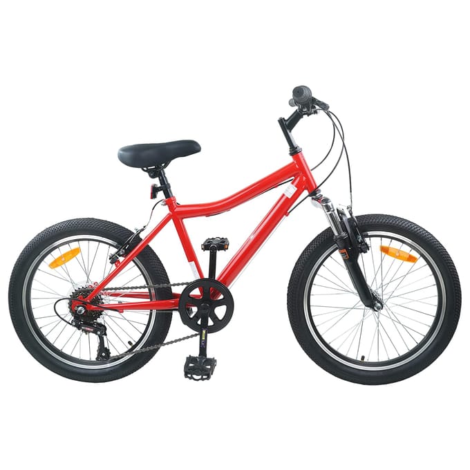 vidaXL - Kinderfiets - 24 - Inch - 6-Snelheid - voor - 8-12 - jaar - oud - Rood