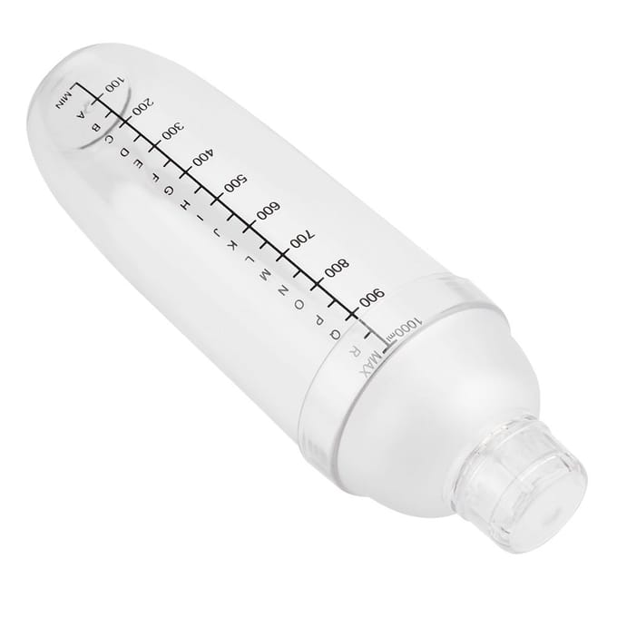 Lekvrije Transparante PC Hars Cocktail Shaker Mixer met Maatstreep Bar Tool(1000 ml) white