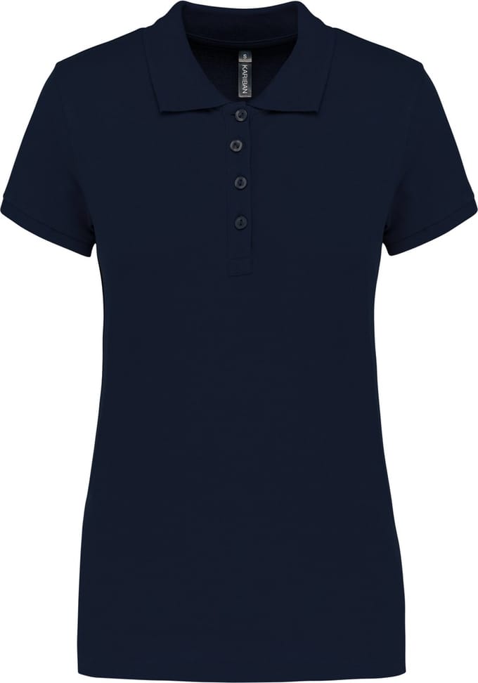 Kariban Piqué-damespolo korte mouwen K255 - Navy - L