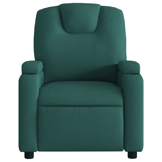 vidaXL - Fauteuil - verstelbaar - stof - donkergroen