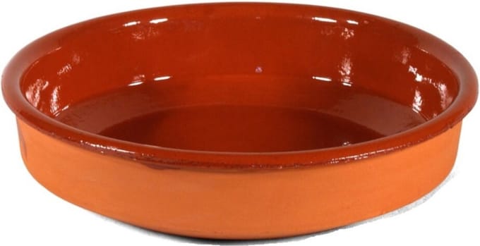 Gerimport Tapas bord/schaal - Sevilla - 28 cm - aardewerk - oranje - serveerschaal