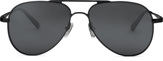 Zwarte Gepolariseerde Titanium Aviator Zonnebril