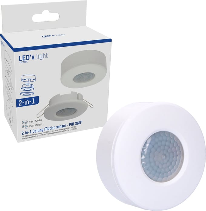 2in1 Bewegingsmelder plafond - Bewegingssensor & Daglichtsensor - Wit - Bewegingsmelders