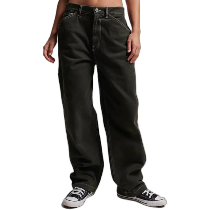 Superdry - Carpenter broek met contrast - Dames - Jeans
