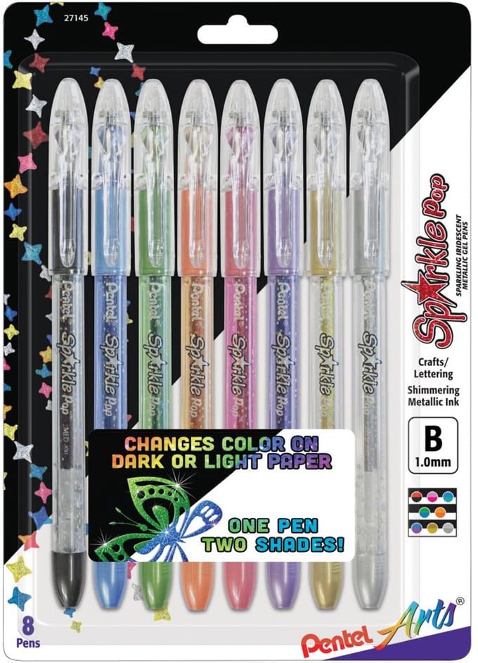Pentel - Sparkle Metallic Gel Pens - 1.0 mm - 8 st. - 27145