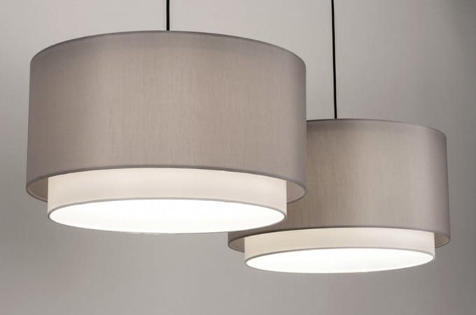 Lumidora Hanglamp 30860 - SHANNON - 2 Lichts - E27 - Grijs - Metaal