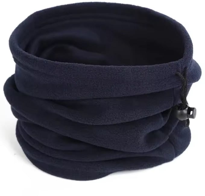 New Age Devi - Nekwarmer - donkerblauw - fleece - verstelbaar - colsjaal - volwassenen