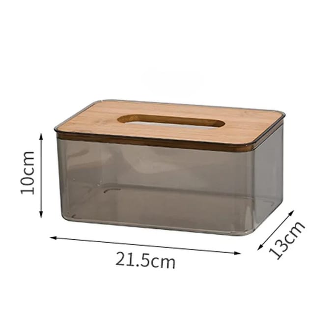 Tissue Doos Helder Servet Huishouden Transparant Rechthoekig Houten Modern Bureau Creatief Transparant Tafel Tissue Doos Houder gray