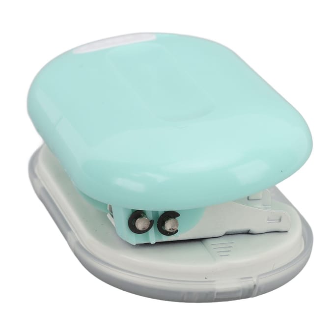 3-gaats perforator DIY Mini Handheld Papierpons Losse Blad Handmatige Ponsmachine voor Thuis Studentenhuisvesting roze