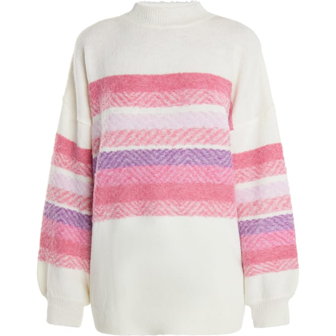 IZIA Jumper Dames Wit Veelkleurig