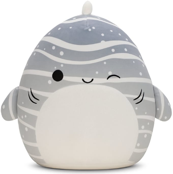 Squishmallows Sachie Grijze Haai Pluche Knuffel 20 cm