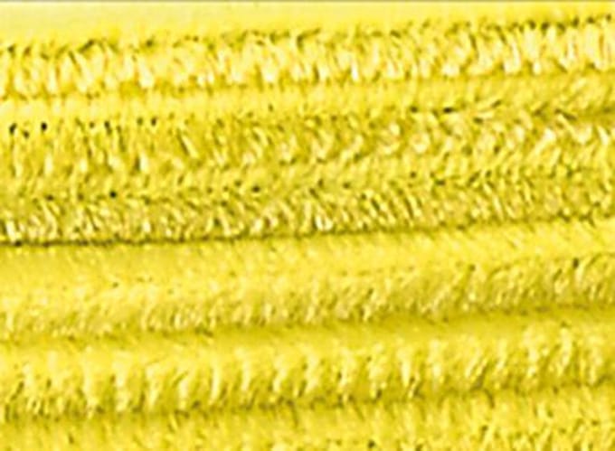Chenilledraad Folia 50cm lang - 10 stuks citroengeel