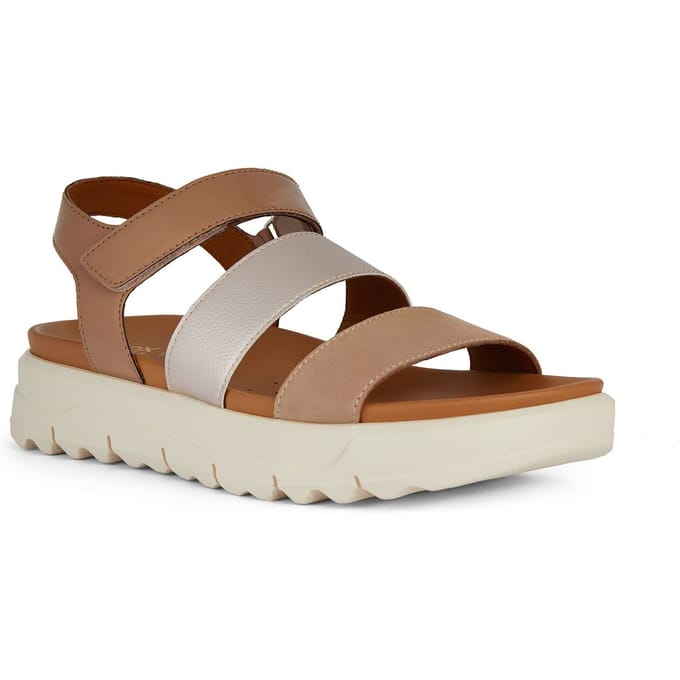 Geox D Xand 2.1S B Synthetisch Dames Nude Sandalen