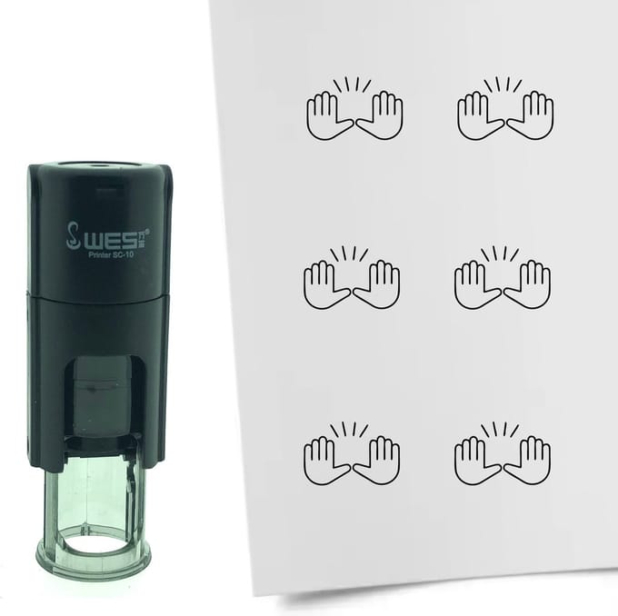 CombiCraft Stempel Hallelujah 10mm rond - zwarte inkt