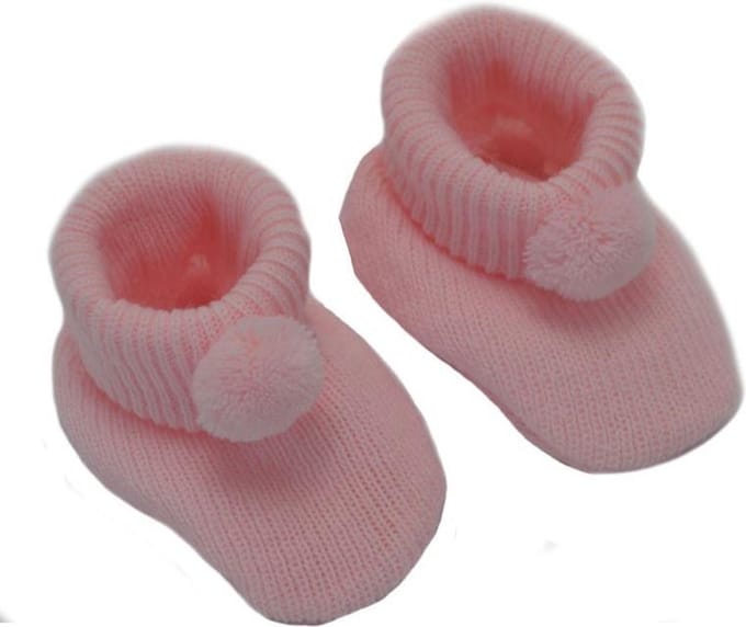 Soft Touch Babyslofjes Pompom 0-3 Maanden Meisjes Roze