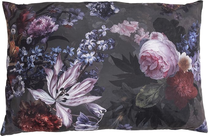 Clayre & Eef Sierkussen 60x40 cm Groen Synthetisch Bloemen