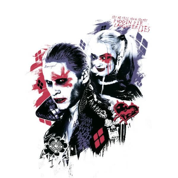 DC Comics Suicide Squad Harleys Puddin Dames T-shirt - Wit - S