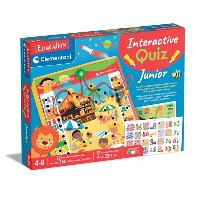 Education Clementoni - Interactive Quiz Junior - Educatief Speelgoed - Kleuter Speelgoed - 4+ Jaar